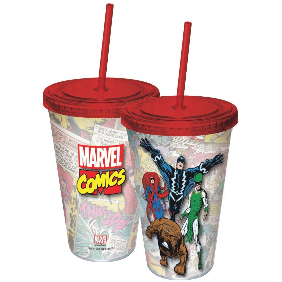  Inhumans Plastic Travel Cup with Straw Uncanny!