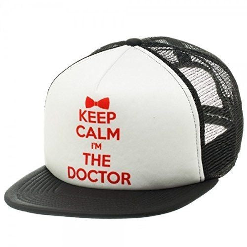  Doctor Who Keep Calm I'm the Doctor White Trucker Hat Uncanny!