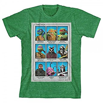 Teenage Mutant Ninja Turtles "TMNT High" 9 Comic Squares Boys Kelly Green