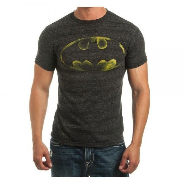 Batman Faded Logo Charcoal Shirt