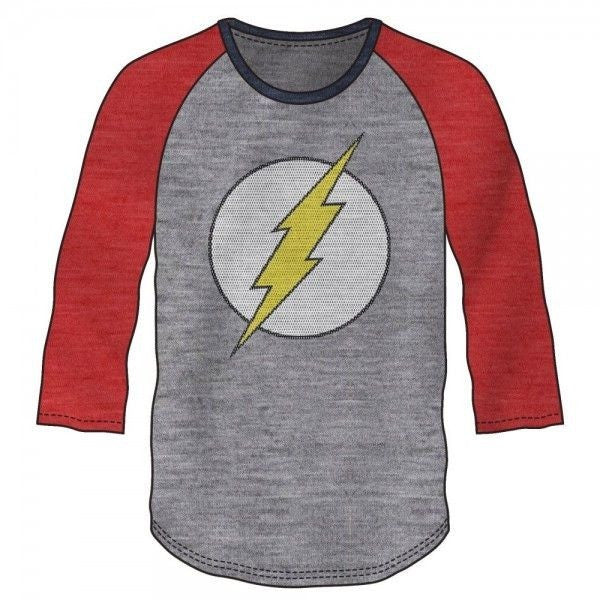 Flash Red and Grey Baseball Shirt