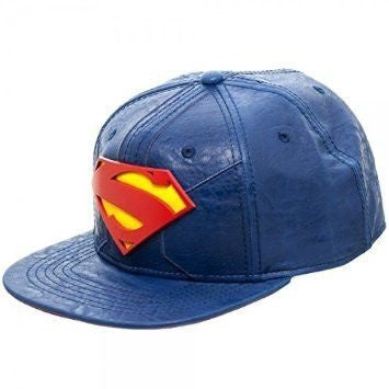 Superman Leather Snapback Hat