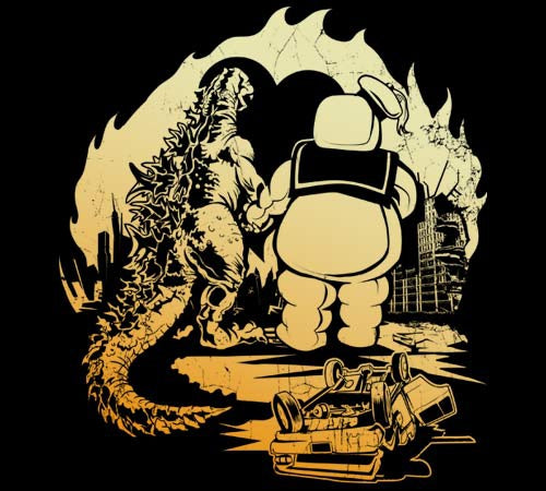 Godzilla and Stay Puft BFF Shirt