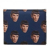 Star Trek Mr. Spock Face Bi fold Canvas Wallet