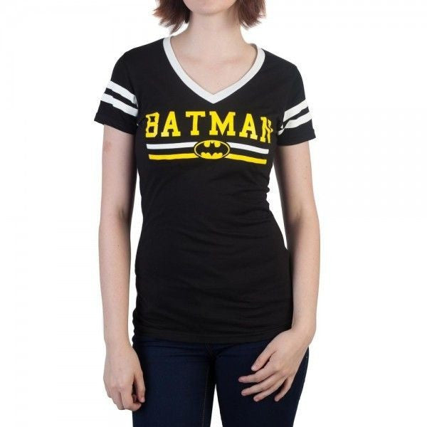 Batman Logo Varsity V-Neck T-Shirt