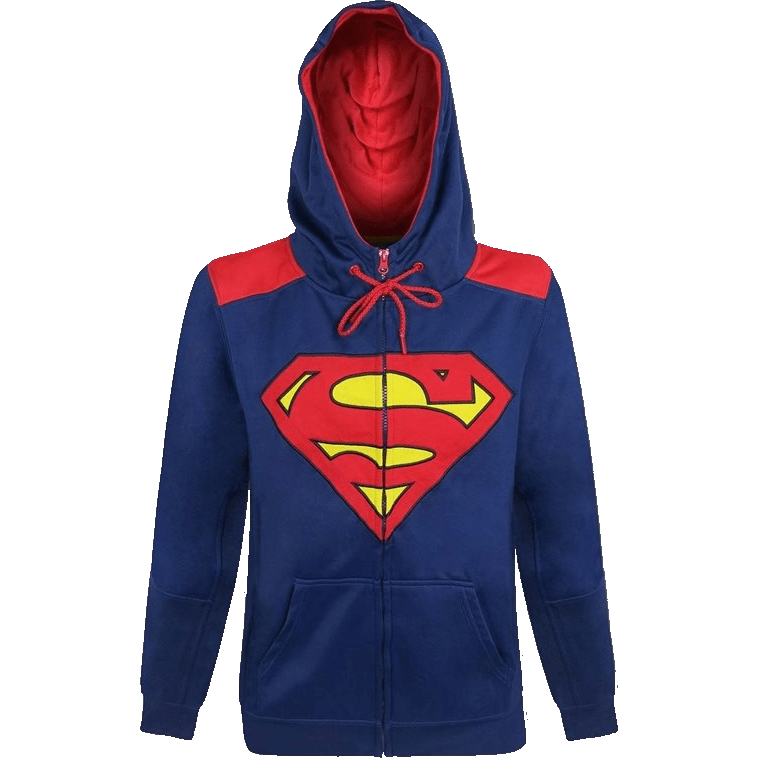 Superman Pieced Poly Hoodie